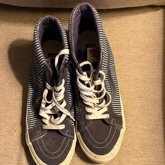 Vans Blue reissue Parisian night sk8-hi High-Top Sneakers Vault, Rare, size 12 - Picture 10 of 12